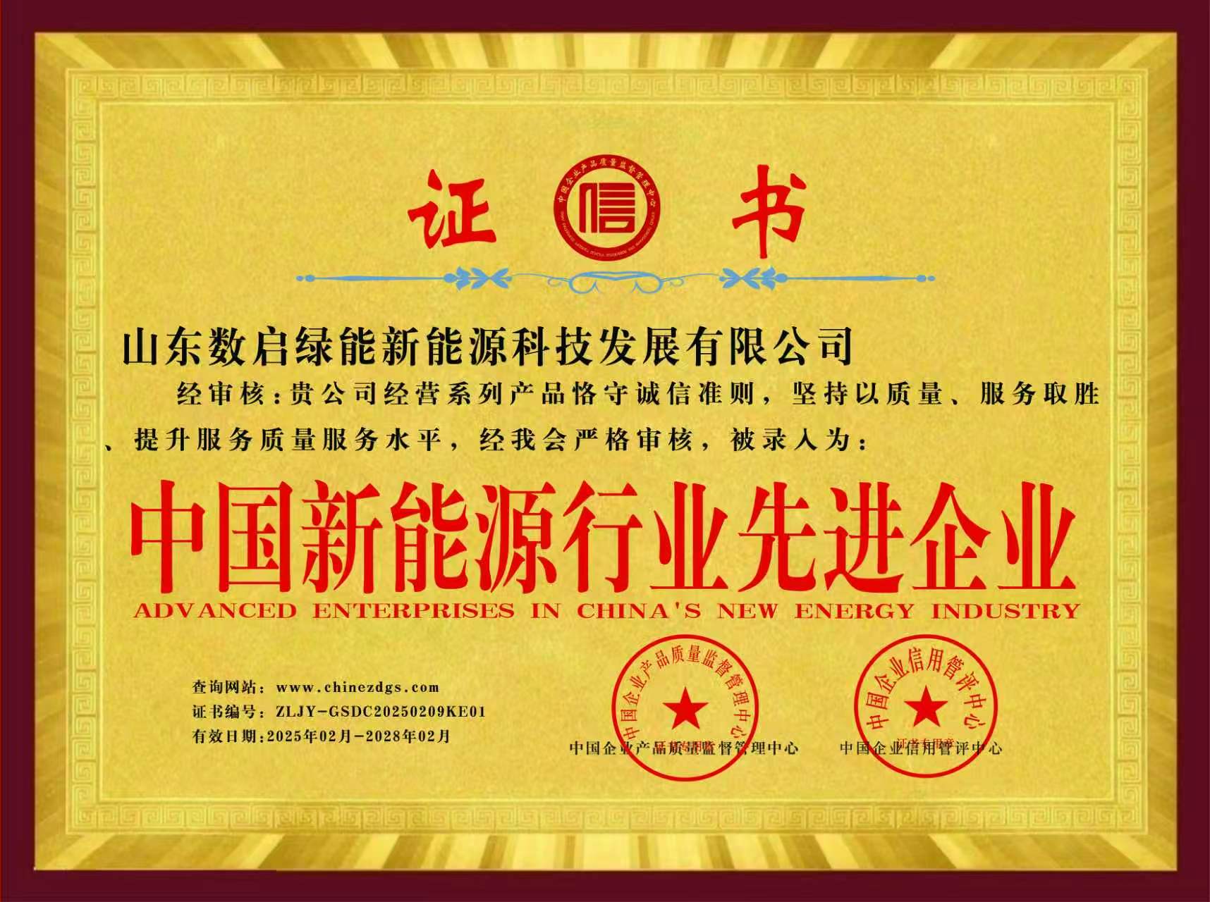 中国新能源行业先进企业